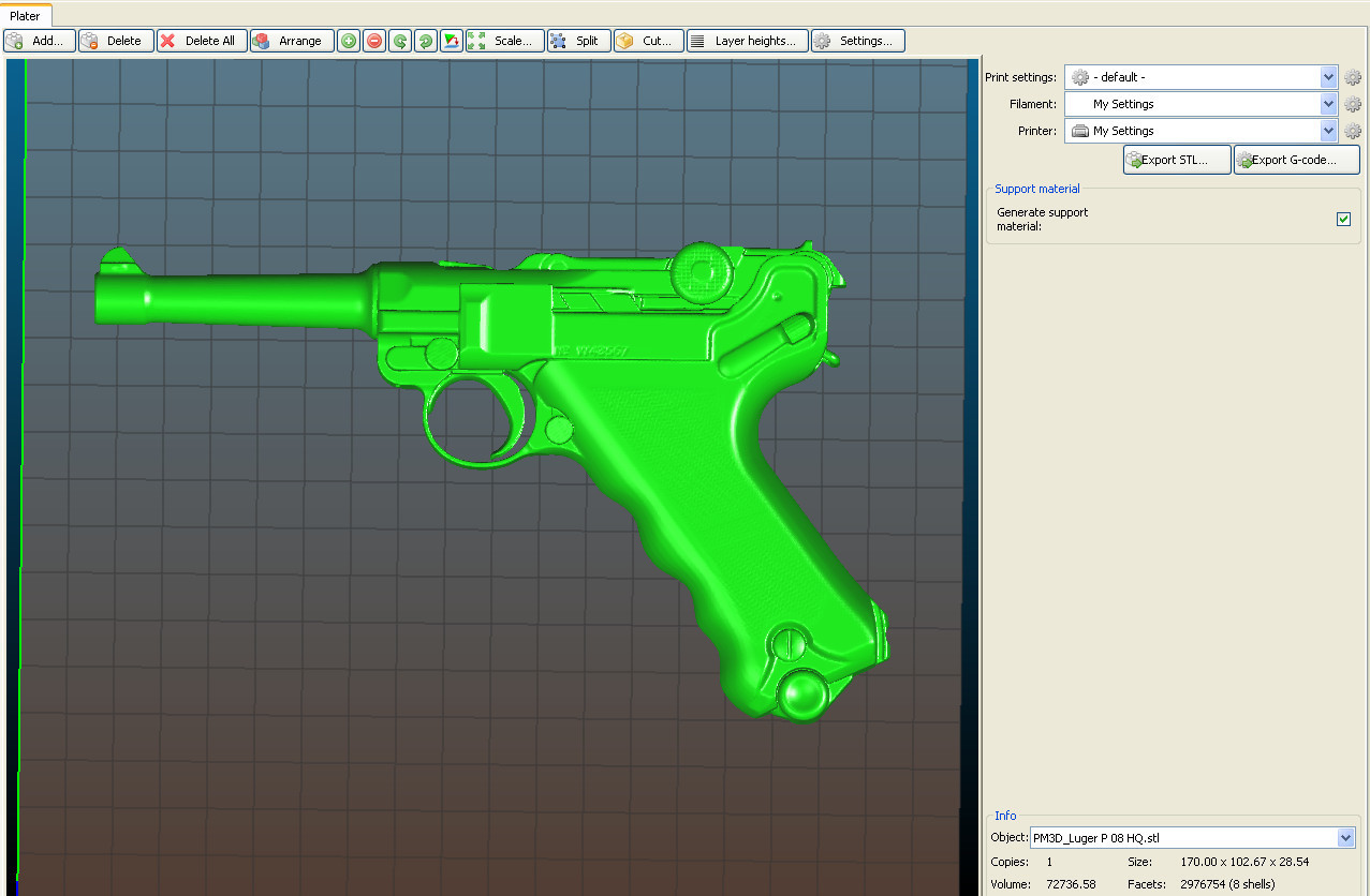 🔫 Luger P 08・Free STL File for ・Cults